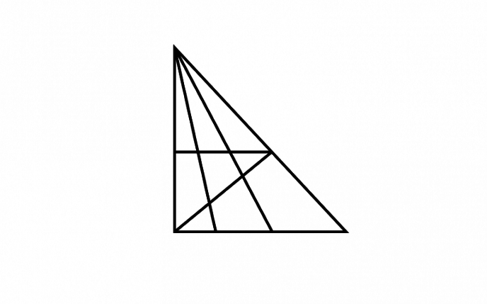 Завдання, яке вирішує один зі ста: скільки трикутників на малюнку?
